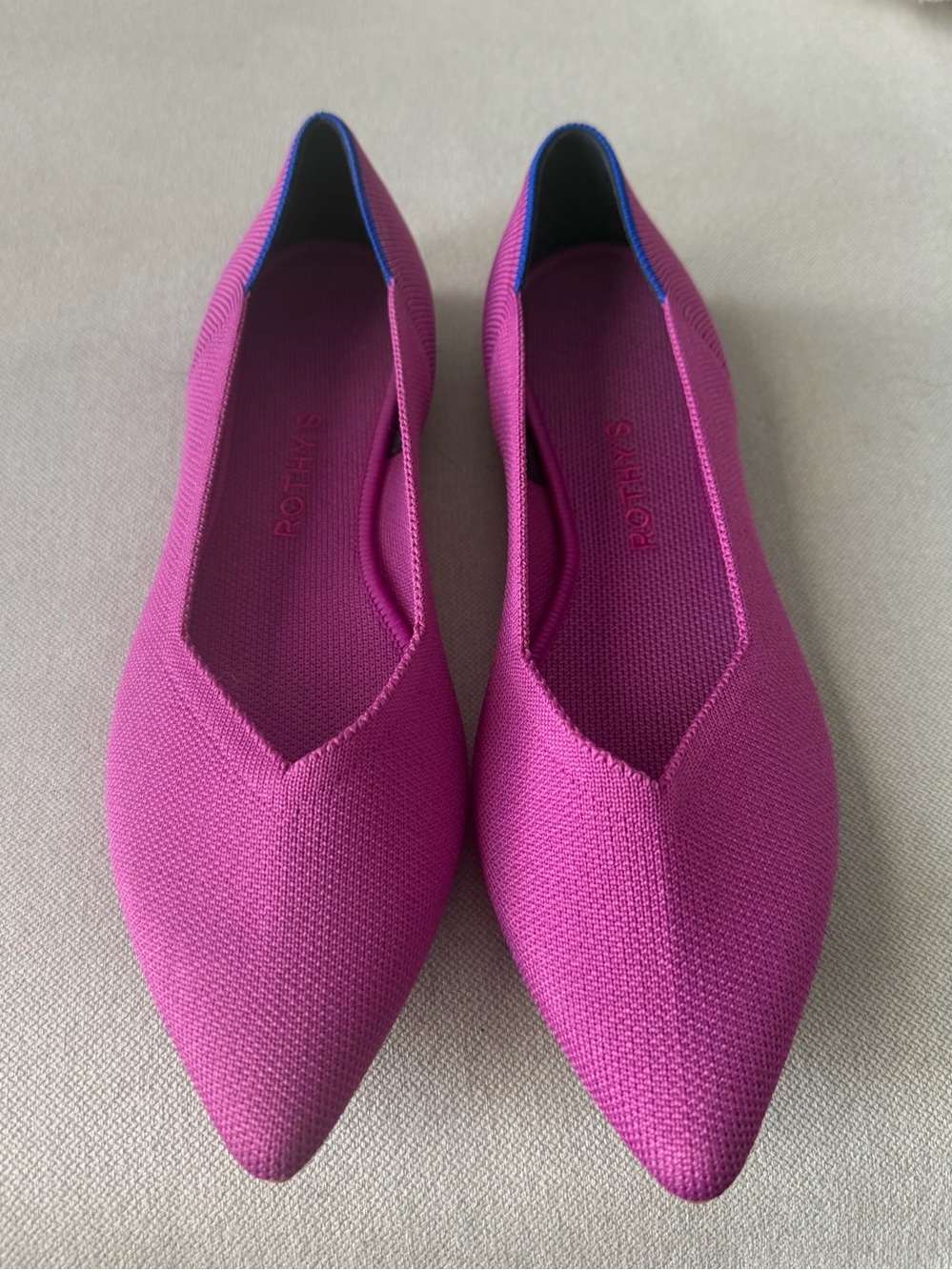 Rothy’s Magenta Pointed Toe Women's Flats